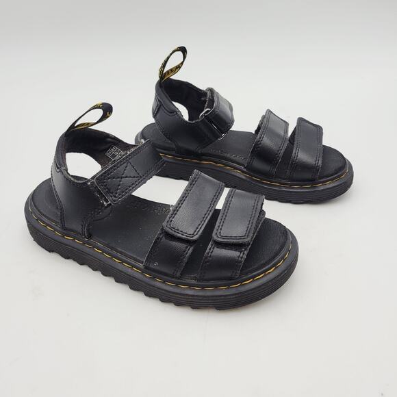 Dr Martens Junior Klaire Leather Strap Sandals Black Youth Size 1 - Picture 6 of 9